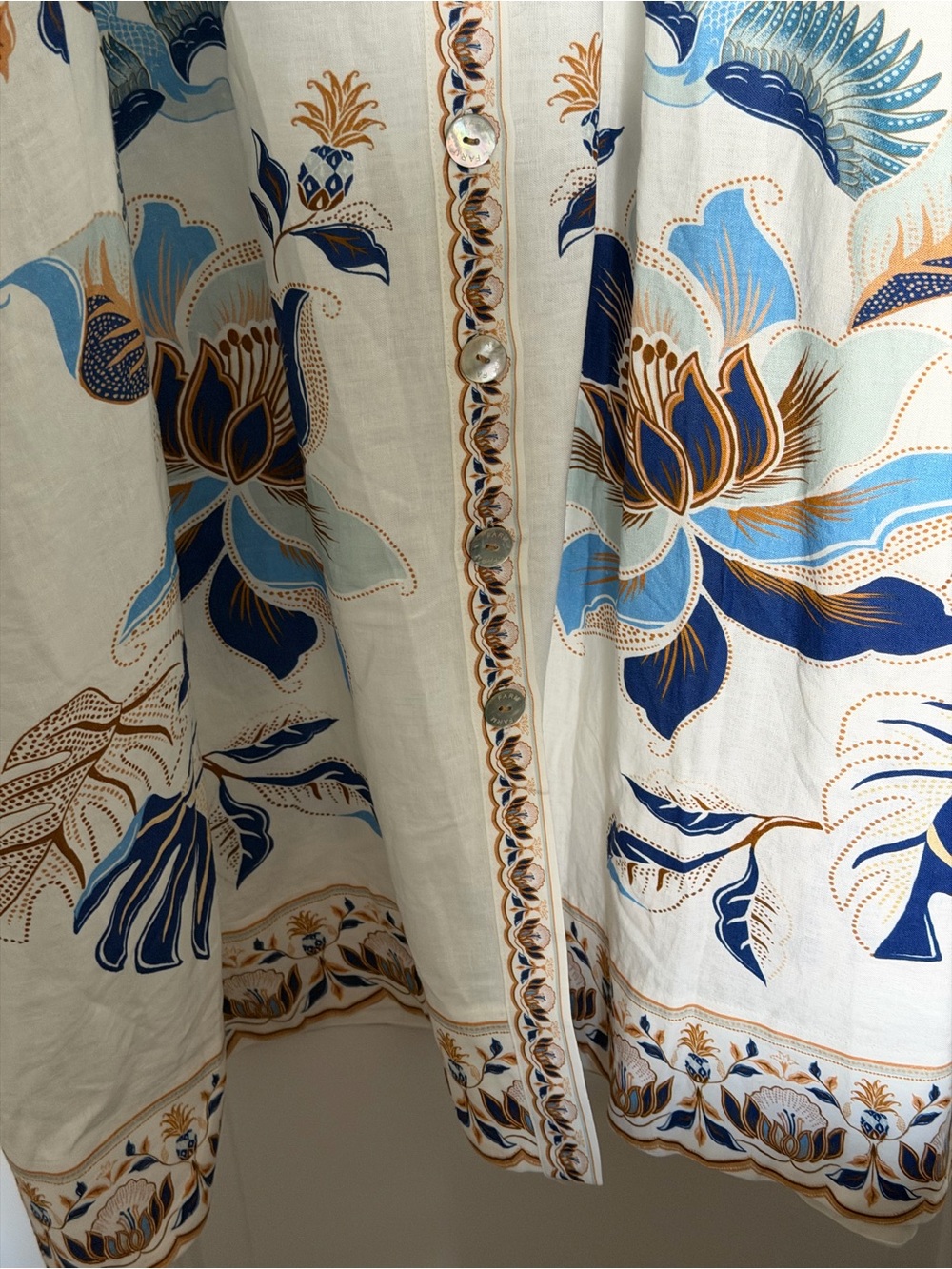 NWT Farm Rio Ivory Floral Embroidered Maxi Dress - Picture 11 of 12
